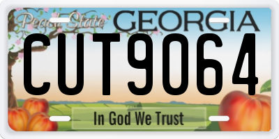 GA license plate CUT9064