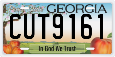 GA license plate CUT9161