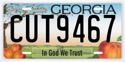 GA license plate CUT9467