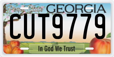 GA license plate CUT9779
