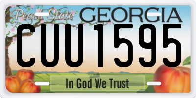 GA license plate CUU1595