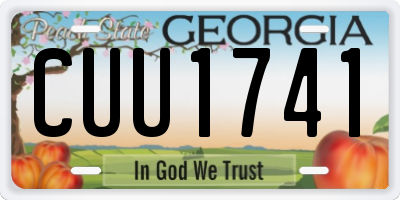GA license plate CUU1741