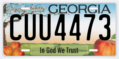 GA license plate CUU4473