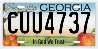 GA license plate CUU4737