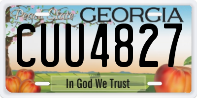 GA license plate CUU4827