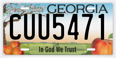 GA license plate CUU5471