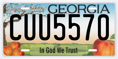 GA license plate CUU5570