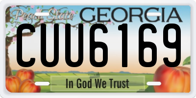 GA license plate CUU6169