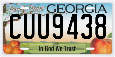 GA license plate CUU9438