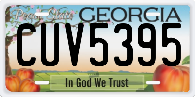 GA license plate CUV5395