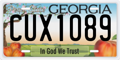 GA license plate CUX1089