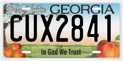 GA license plate CUX2841