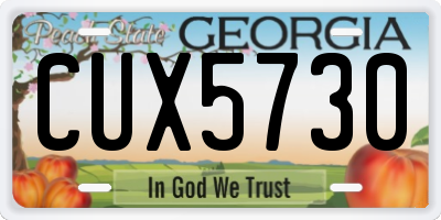 GA license plate CUX5730