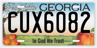 GA license plate CUX6082