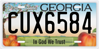 GA license plate CUX6584