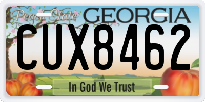 GA license plate CUX8462