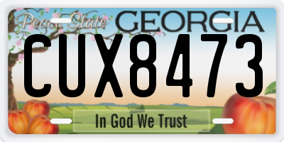 GA license plate CUX8473