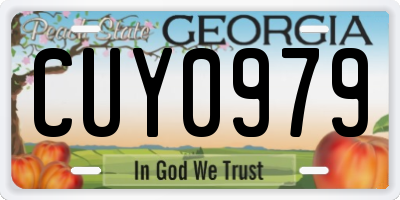 GA license plate CUY0979