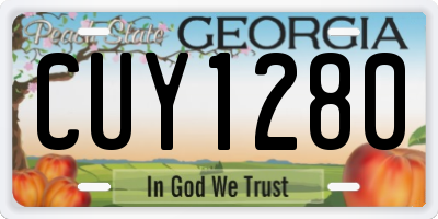GA license plate CUY1280