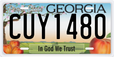 GA license plate CUY1480