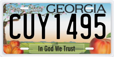 GA license plate CUY1495