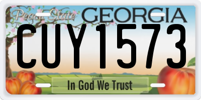 GA license plate CUY1573