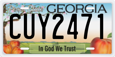 GA license plate CUY2471