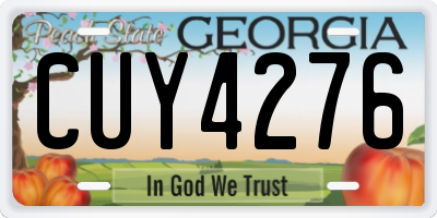 GA license plate CUY4276