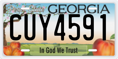 GA license plate CUY4591