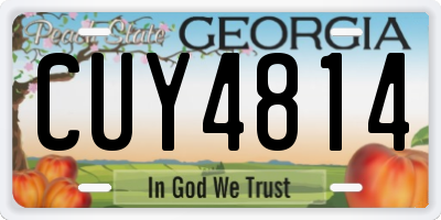 GA license plate CUY4814