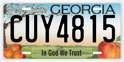 GA license plate CUY4815