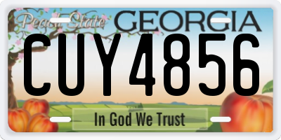 GA license plate CUY4856