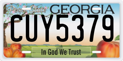 GA license plate CUY5379