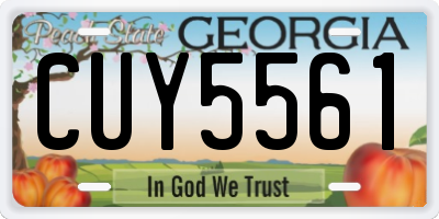 GA license plate CUY5561