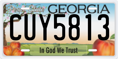 GA license plate CUY5813