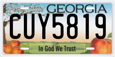 GA license plate CUY5819