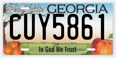 GA license plate CUY5861