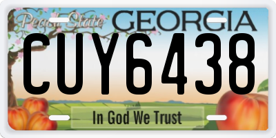 GA license plate CUY6438