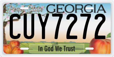 GA license plate CUY7272