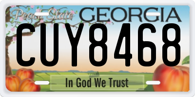 GA license plate CUY8468