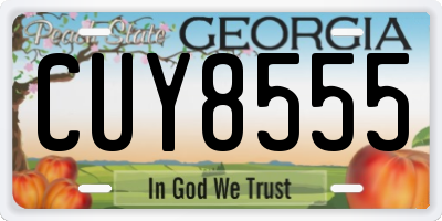 GA license plate CUY8555