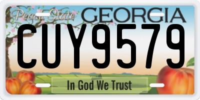 GA license plate CUY9579