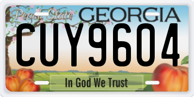 GA license plate CUY9604