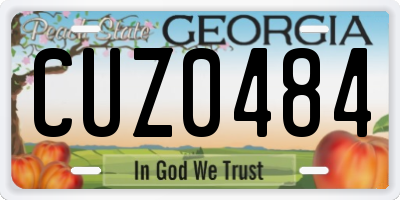 GA license plate CUZ0484