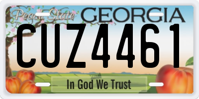 GA license plate CUZ4461