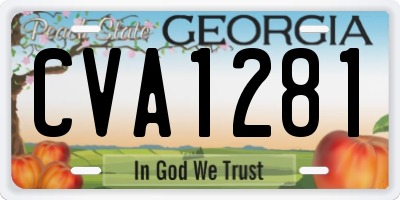 GA license plate CVA1281