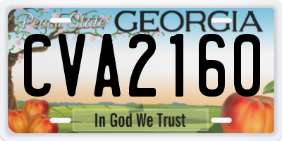 GA license plate CVA2160