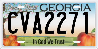 GA license plate CVA2271