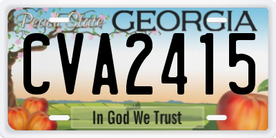 GA license plate CVA2415