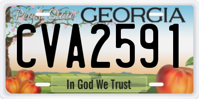 GA license plate CVA2591